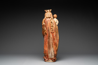 A gilt and polychromed sculpture of Madonna with Child, Germany, 17/18th C.