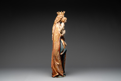 A gilt and polychromed sculpture of Madonna with Child, Germany, 17/18th C.