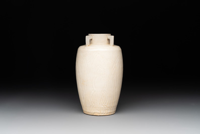 A Chinese qingbai white-glazed vase, Southern Song