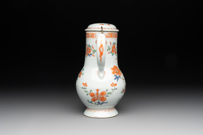Five Chinese famille rose and verte wares, Kangxi/Qianlong