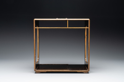 A Japanese lacquerware picnic set with two sake bottles, Meiji, 19th C.