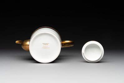 An impressive 94-piece gold-encrusted royal-blue-enamelled 'Palaiseau' service, Bernardaud, Limoges, 20th C.