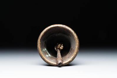 A bronze temple bell, Tibet or Nepal, 18/19th C.