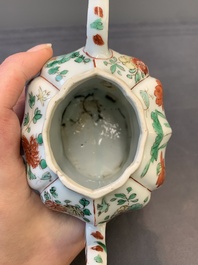 A Chinese famille verte 'lotus pond with ducks' teapot, Kangxi