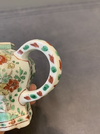A Chinese famille verte 'lotus pond with ducks' teapot, Kangxi