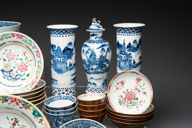 An extensive collection of 71 pieces of Chinese porcelain, Yongzheng and later