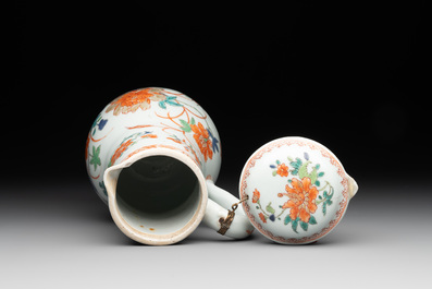 Five Chinese famille rose and verte wares, Kangxi/Qianlong