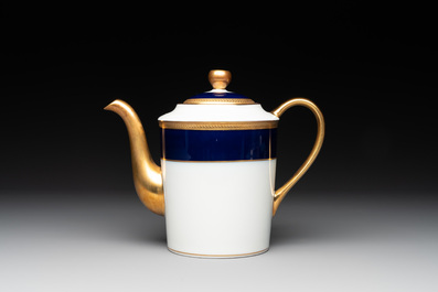An impressive 94-piece gold-encrusted royal-blue-enamelled 'Palaiseau' service, Bernardaud, Limoges, 20th C.