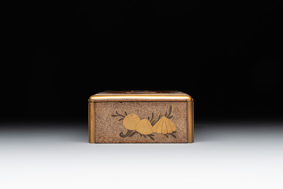 A Japanese lacquerware picnic set with two sake bottles, Meiji, 19th C.