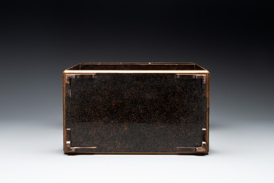 A Japanese lacquerware picnic set with two sake bottles, Meiji, 19th C.
