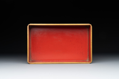 A Japanese lacquerware picnic set with two sake bottles, Meiji, 19th C.