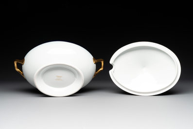 An impressive 94-piece gold-encrusted royal-blue-enamelled 'Palaiseau' service, Bernardaud, Limoges, 20th C.