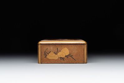 A Japanese lacquerware picnic set with two sake bottles, Meiji, 19th C.