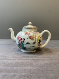 A Chinese famille rose 'Xi Xiang Ji' teapot, Yongzheng