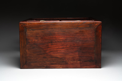 A Chinese hardwood side table with drawers, Republic