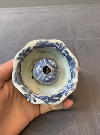 A Chinese blue and white trick-cup, Transitional period