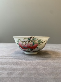 Two Chinese famille rose 'peach' and 'landscape' bowls, Tongzhi and Guangxu marks and of the period