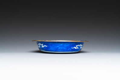 A Chinese Canton enamel three-piece warming bowl or tureen, Qianlong
