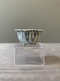 A Chinese blue and white trick-cup, Transitional period
