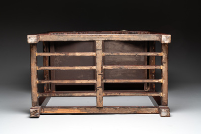 A Chinese hardwood side table with drawers, Republic