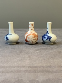Five Chinese miniature vases, 19/20th C.