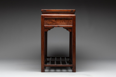 A Chinese hardwood side table with drawers, Republic