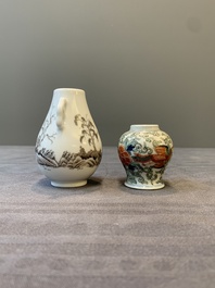 Five Chinese miniature vases, 19/20th C.