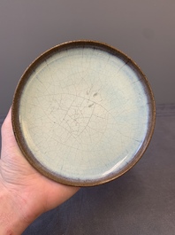 A Chinese junyao saucer dish, Yuan