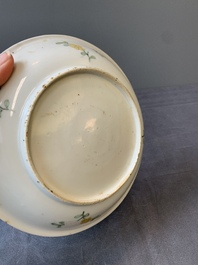 A Chinese wucai shipwreck plate with figures in a landscape, Wanli