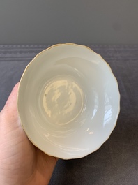 Two Chinese famille rose 'peach' and 'landscape' bowls, Tongzhi and Guangxu marks and of the period