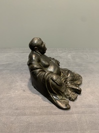 A Chinese bronze Budai, 17th C.