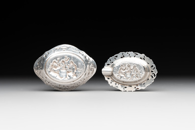 Eight silverwares, primarily South- and Southeast Asia, 19/20th C.