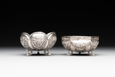 Eight silverwares, primarily South- and Southeast Asia, 19/20th C.