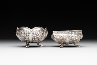 Eight silverwares, primarily South- and Southeast Asia, 19/20th C.