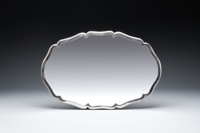 A large silver jardini&egrave;re on a mirror stand, Raymond Ruys, Antwerp, 1920-1930