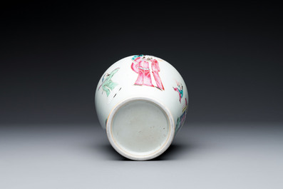 A Chinese famille rose 'Sanxing' vase, Yongzheng/Qianlong
