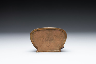 A fine Chinese gilt bronze Buddha, Qianlong mark and of the period