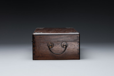 A rectangular Chinese huali document box, 18/19th C.