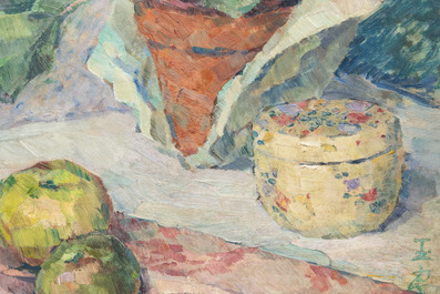 Pān Yuliang 潘玉良 (1899-1977): 'Still life', oil on board