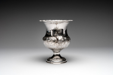 A sterling silver vase, Robert Hennel III, London, 1841
