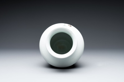 A Chinese famille rose 'Sanxing' vase, Yongzheng/Qianlong