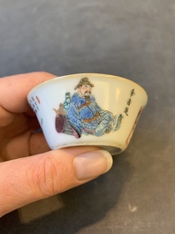 A rare set of ten Chinese famille rose 'Wu Shuang Pu' nesting bowls, 19th C.
