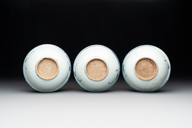 Six Chinese ko-sometsuke blue and white 'jardini&egrave;re' bowls, Tianqi