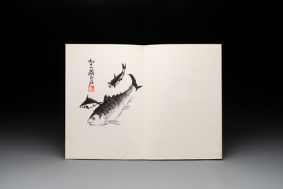 Three albums: Mohan 墨翰, after Qi Baishi and anonymous, Rong Bao Zhai studio, Beijing, 1952