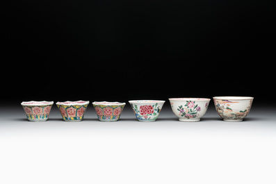 14 Chinese famille rose and English-decorated wares, Yongzheng/Qianlong