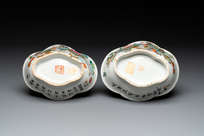 12 Chinese famille rose wares, 19/20th C.