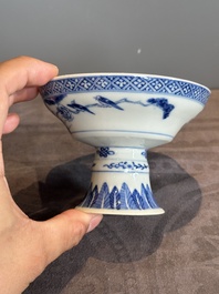 22 Chinese blue and white wares, 19/20th C.