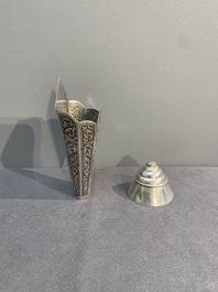 Eight silver betel chewing utensils, Southeast Asia, 19/20th C.