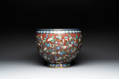 A Chinese cloisson&eacute; 'butterfly' jardini&egrave;re, 20th C.
