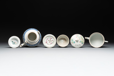 12 Chinese famille rose wares, 19/20th C.